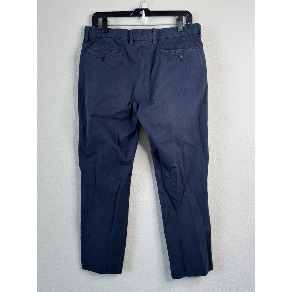 J.Crew Bowery Stretch Chino Pants Navy‎ Sz 33x32 Classic Slim Fit Twill Career